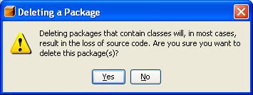 Delete Package Confirmation.